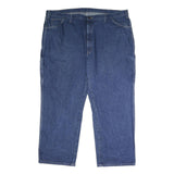 DICKIES Mens Jeans Blue Regular Straight Denim Medium W50 L30 Workwear Zip