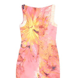 KAREN MILLEN Womens Pink & Yellow Floral Bodycon Polyester Dress UK 10