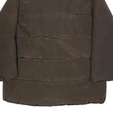 WEEKEND MAX MARA Womens Brown Nylon Quilted Jacket UK 12 Zip Closure Relaxed Fit