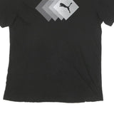 PUMA Mens Black Graphic T-Shirt XL Short Sleeve Crew Neck Sport Casual Top