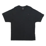 CHAMPION Mens Black T-Shirt XL Short Sleeve Crew Neck Cotton Blend Classic Logo