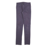 LEVI'S Womens Slim Purple Cotton Blend Denim Jeans W28 L33 Classic Zip Pockets