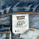 Made In USA Levis 550 Jeans - 34W 31L Blue Cotton