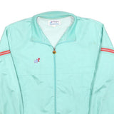 HIPPO Womens Blue Zip Jacket L Polyester Casual Track Style Retro Striped