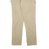 ANGELO LITRICO Mens Cotton Blend Beige Regular Fit Zip Closure Trousers W34 L34