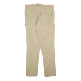 ANGELO LITRICO Mens Cotton Blend Beige Regular Fit Zip Closure Trousers W34 L34