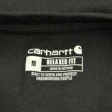 Carhartt Henley Long Sleeve T-Shirt - Medium Black Cotton
