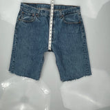 Levis Denim Shorts - 32W 10L Blue Denim