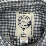 Diesel Checked Shirt - Large Gray Cotton
