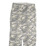 ANGELO LITRICO Mens Regular Fit Camouflage Trousers W32 L32 Polyester Zip