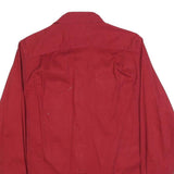 WRANGLER Mens Red Shirt S Western Cotton Blend Long Sleeve Casual Button