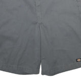 DICKIES Mens Grey Casual Shorts XL W40 Workwear Relaxed Fit Polyester Blend