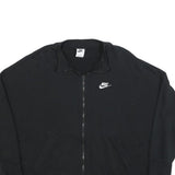 NIKE Womens Black Jacket L Cotton Blend Zip Plain Sportswear Sweatshirt