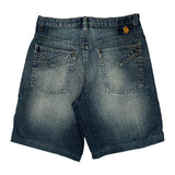 Shady Ltd Baggy Denim Shorts - 34W 11L Blue Cotton