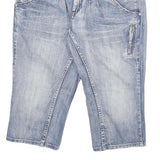 IL DOLCE Mens Denim Blue Classic Fit Cotton Blend XL W32 Shorts Casual Stylish