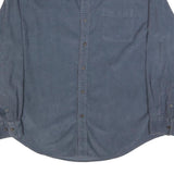 CROFT & BARROW Mens Blue Cotton Blend Shirt L Button Down Collar Long Sleeve