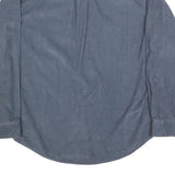 CROFT & BARROW Mens Blue Cotton Blend Shirt L Button Down Collar Long Sleeve
