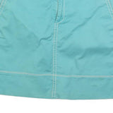 MERONA Womens Blue Cotton Blend Skirt Mini Casual Straight Zip Pocket M