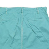 MERONA Womens Blue Cotton Blend Skirt Mini Casual Straight Zip Pocket M