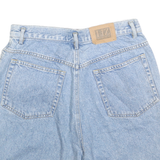 LIZ WEAR Womens Denim Blue Casual Shorts S W28 Cuffed Button Closure Cotton