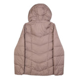 TOMMY HILFIGER Womens Taupe Jacket M Polyester Quilted Puffer Zip Up Hooded