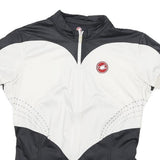 CASTRELLI Womens Black & White Modern T-Shirt M Short Sleeve 1/4 Zip Cycling