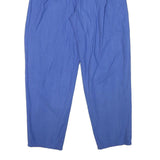 Womens Relaxed Blue Cotton Blend Trousers W30 L30 Zip Closure Casual Wear