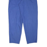 Womens Relaxed Blue Cotton Blend Trousers W30 L30 Zip Closure Casual Wear