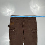Wrangler Carpenter Pants - 40W 30L Brown Cotton