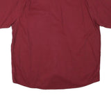 WRANGLER Mens Red Shirt XL Cotton Blend Button Short Sleeve Casual Workwear