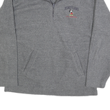 DISNEY Mens Grey Disneyland Mickey Mouse Quarter Zip S Sweatshirt