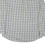 TOMMY HILFIGER Mens White & Blue Check Shirt XL Casual Cotton Blend Long Sleeve