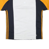 ADIDAS Mens Orange & White Modern T-Shirt M Short Sleeve Crew Neck Sports