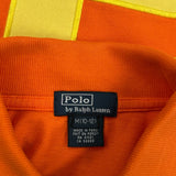 Age 8-9, USA Flag Polo By Ralph Lauren Graphic Polo Shirt - Medium Orange Cotton