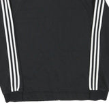 ADIDAS Mens Black & Grey Track Jacket M Cotton Blend Zip Striped Sportswear