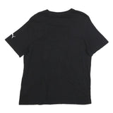 PUMA Mens Black Graphic Logo T-Shirt XL Short Sleeve Crew Neck Cotton Blend