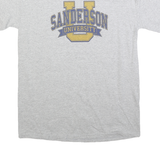 GILDAN Mens Grey Sanderson University Graphic T-Shirt M Short Sleeve Crew Neck
