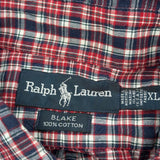 Blake Ralph Lauren Checked Shirt - XL White Cotton