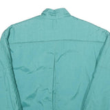 RAINBOW NEST Womens Turquoise Nylon Zip Jacket S Plain Lightweight Casual