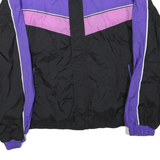 ALGONQUIN Mens Purple & Pink & Black Zip Jacket L Polyester Blend Colourblock