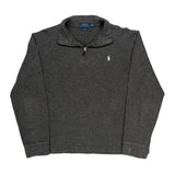Polo By Ralph Lauren 1/4 Zip - Medium Gray Cotton