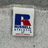 Russell Athletic Sweatshirt - Large Grey Cotton Blend