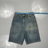 Sean John Cargo Denim Shorts - 28W 11L Light Wash Cotton