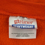 90S Blank Hanes Sweatshirt - Large Orange Cotton Blend