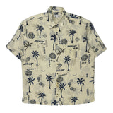 Pierre Cardin Hawaiian Shirt - XL Blue Viscose