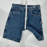 Wrangler Carpenter Shorts - 34W 10L Blue Cotton