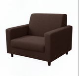 Anyseat 1-Seater Sofa Cover – Plain Coffee Style Slipcover for Living Room Chair Protection
