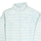 JACK WOLFSKIN Womens Pale Blue Jacket UK 18 Polyester Blend Puffer Zip Outdoor