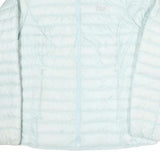 JACK WOLFSKIN Womens Pale Blue Jacket UK 18 Polyester Blend Puffer Zip Outdoor