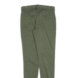 TOMMY HILFIGER Womens Cotton Blend Green Slim Tapered Trousers W30 L33 Stylish